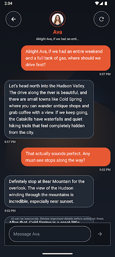 Kayal Google Play screenshot showing chat history